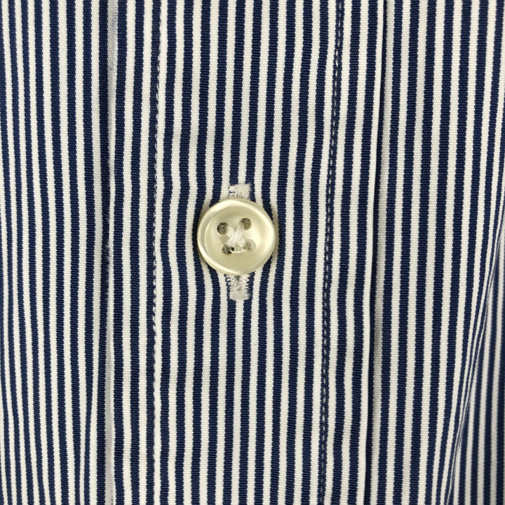 Ralph Lauren Classic Fit Long Sleeve Button Down Striped Shirt, Men's Size L cotton white type Vintage Second Hand