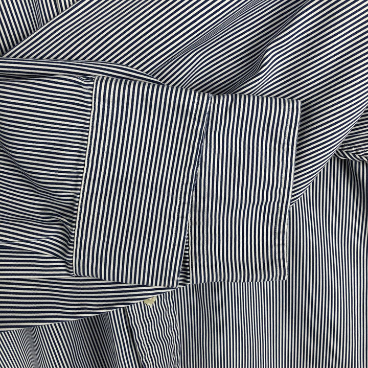 Ralph Lauren Classic Fit Long Sleeve Button Down Striped Shirt, Men's Size L cotton white type Vintage Second Hand