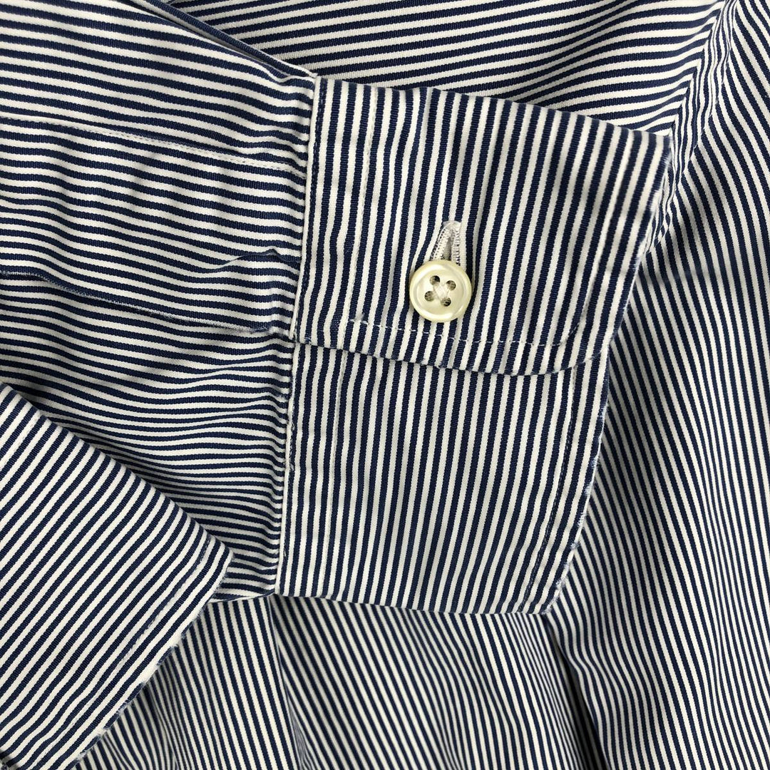 Ralph Lauren Classic Fit Long Sleeve Button Down Striped Shirt, Men's Size L cotton white type Vintage Second Hand