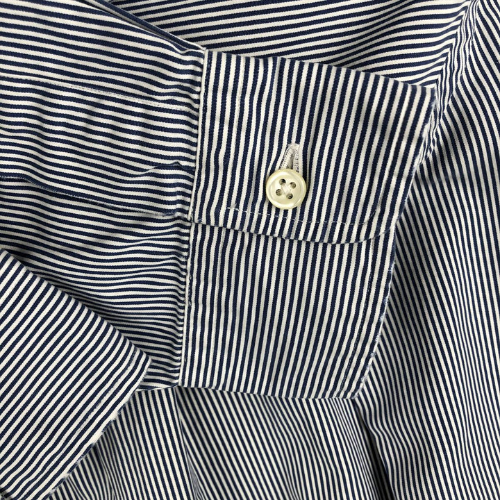 Ralph Lauren Classic Fit Long Sleeve Button Down Striped Shirt, Men's Size L cotton white type Vintage Second Hand