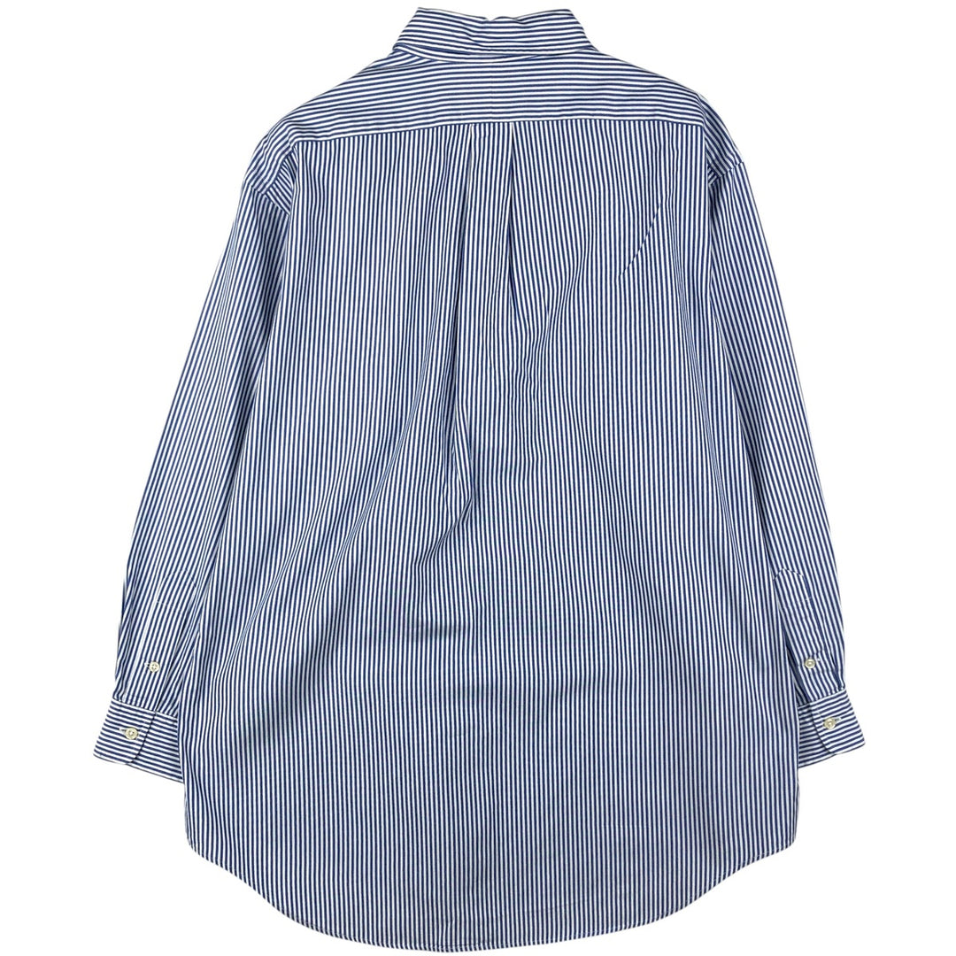 Ralph Lauren YARMOUTH Long Sleeve Button-Down Striped Shirt, Men's Size L cotton white type Vintage Second Hand