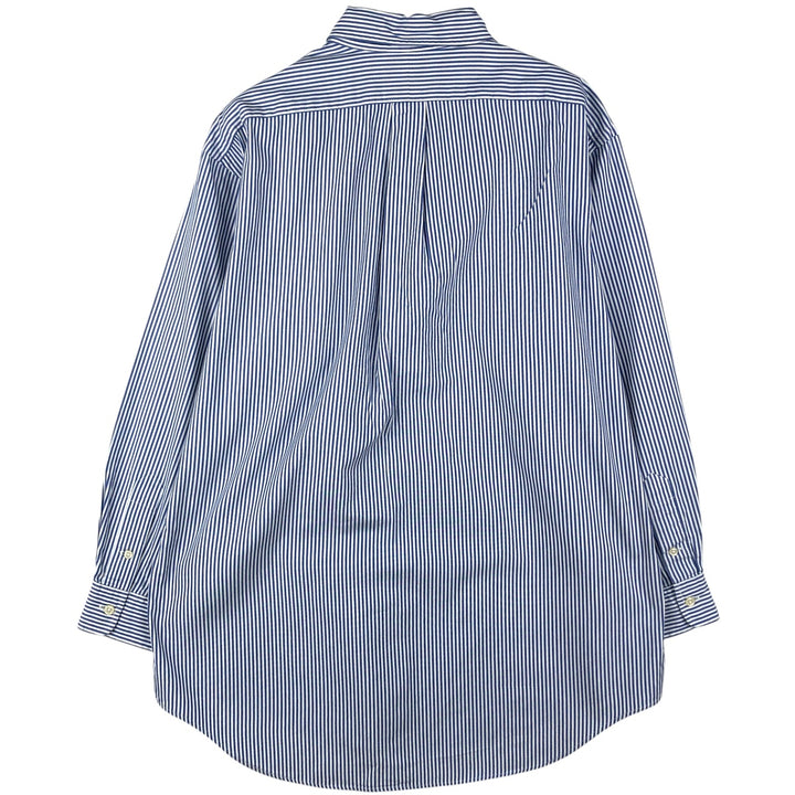 Ralph Lauren YARMOUTH Long Sleeve Button-Down Striped Shirt, Men's Size L cotton white type Vintage Second Hand