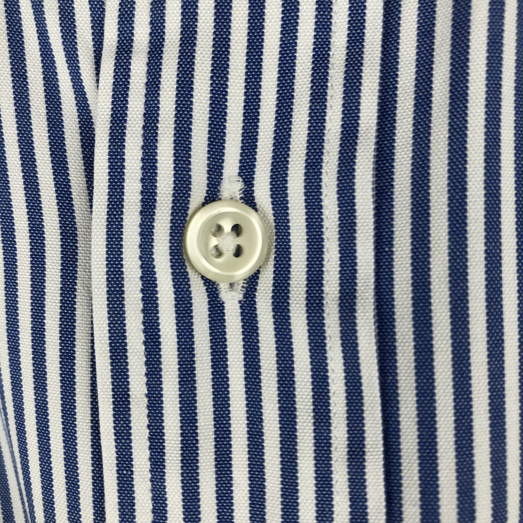 Ralph Lauren YARMOUTH Long Sleeve Button-Down Striped Shirt, Men's Size L cotton white type Vintage Second Hand