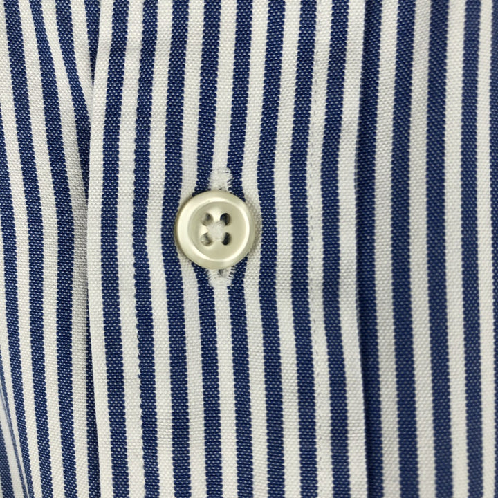 Ralph Lauren YARMOUTH Long Sleeve Button-Down Striped Shirt, Men's Size L cotton white type Vintage Second Hand