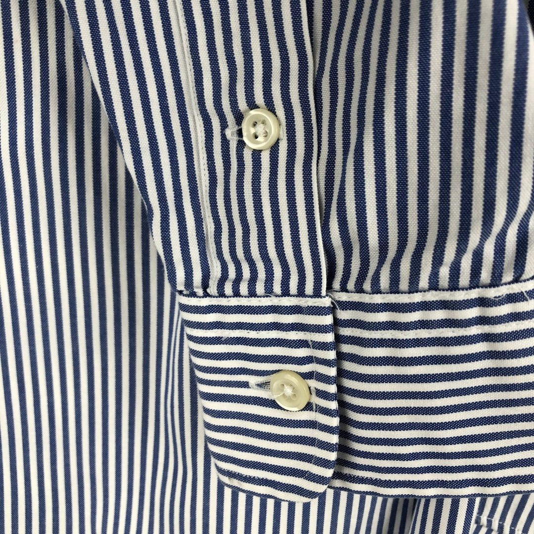Ralph Lauren YARMOUTH Long Sleeve Button-Down Striped Shirt, Men's Size L cotton white type Vintage Second Hand