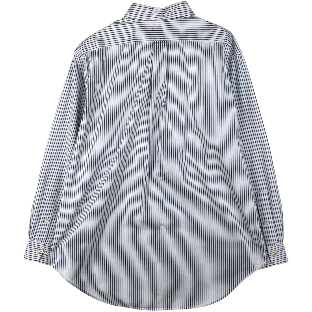 Ralph Lauren Classic Fit Multi Stripe Long Sleeve Button Down Striped Shirt Men's Size L cotton white type Vintage Second Hand