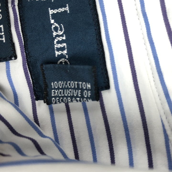 Ralph Lauren Classic Fit Multi Stripe Long Sleeve Button Down Striped Shirt Men's Size L cotton white type Vintage Second Hand