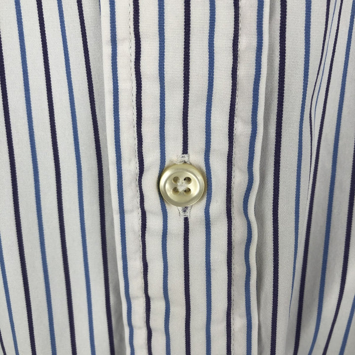 Ralph Lauren Classic Fit Multi Stripe Long Sleeve Button Down Striped Shirt Men's Size L cotton white type Vintage Second Hand