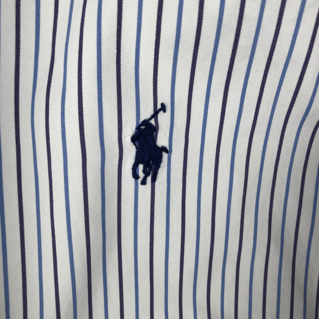 Ralph Lauren Classic Fit Multi Stripe Long Sleeve Button Down Striped Shirt Men's Size L cotton white type Vintage Second Hand
