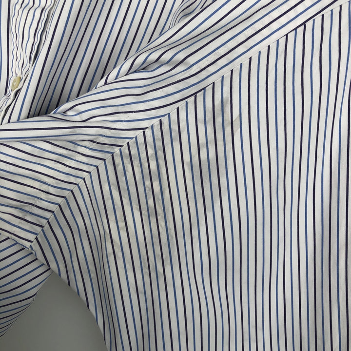 Ralph Lauren Classic Fit Multi Stripe Long Sleeve Button Down Striped Shirt Men's Size L cotton white type Vintage Second Hand