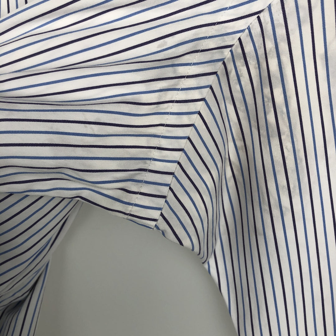 Ralph Lauren Classic Fit Multi Stripe Long Sleeve Button Down Striped Shirt Men's Size L cotton white type Vintage Second Hand