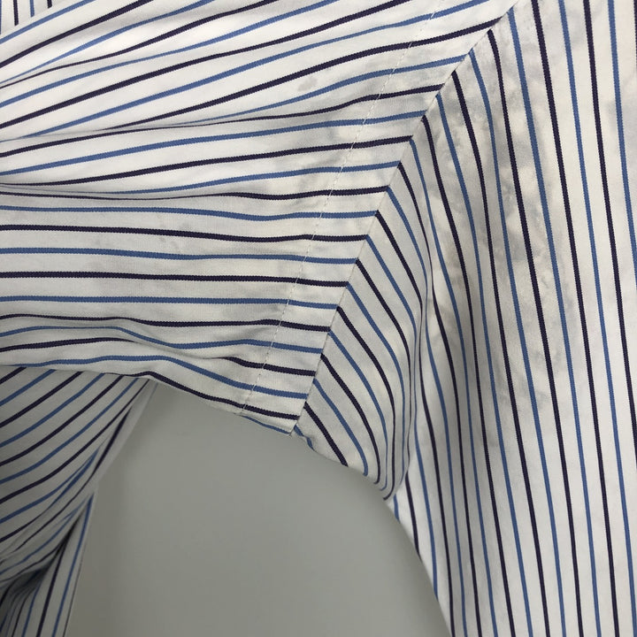 Ralph Lauren Classic Fit Multi Stripe Long Sleeve Button Down Striped Shirt Men's Size L cotton white type Vintage Second Hand
