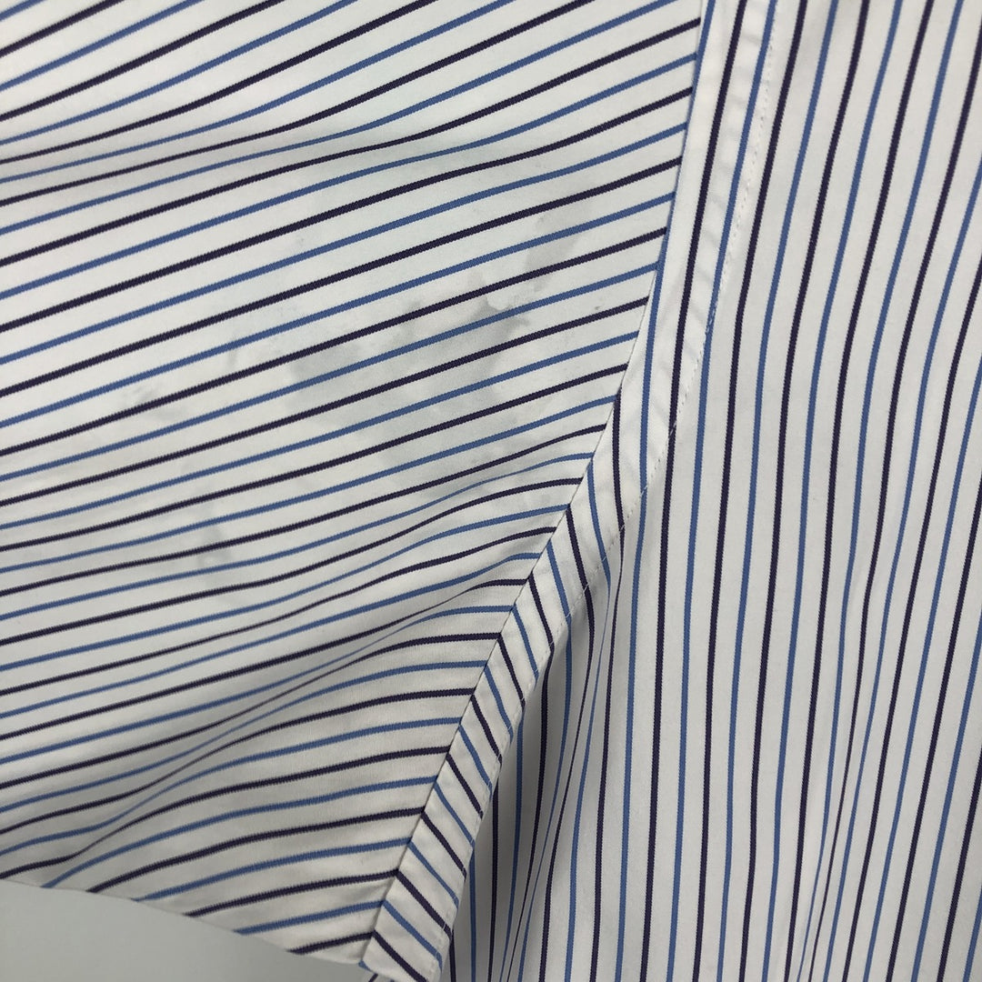 Ralph Lauren Classic Fit Multi Stripe Long Sleeve Button Down Striped Shirt Men's Size L cotton white type Vintage Second Hand