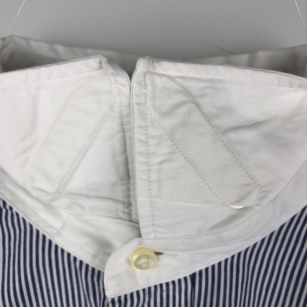 Ralph Lauren POLO by Ralph Lauren PHILIP Striped Pattern Cleric Shirt, Men's Size L cotton white type Vintage Second Hand
