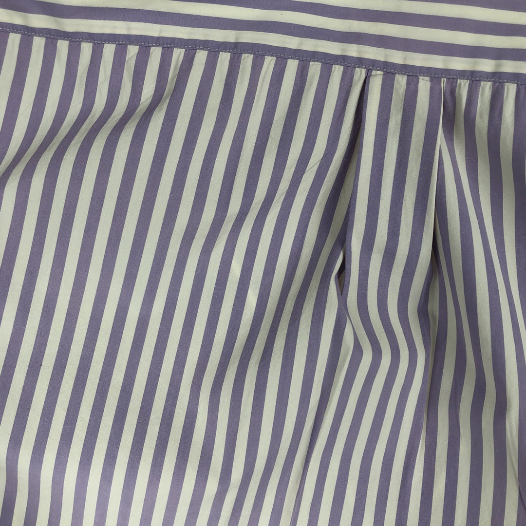 2000'S Ralph Lauren Jeans Co. long-sleeved button-down striped shirt, men's size M cotton purple type Vintage Second Hand
