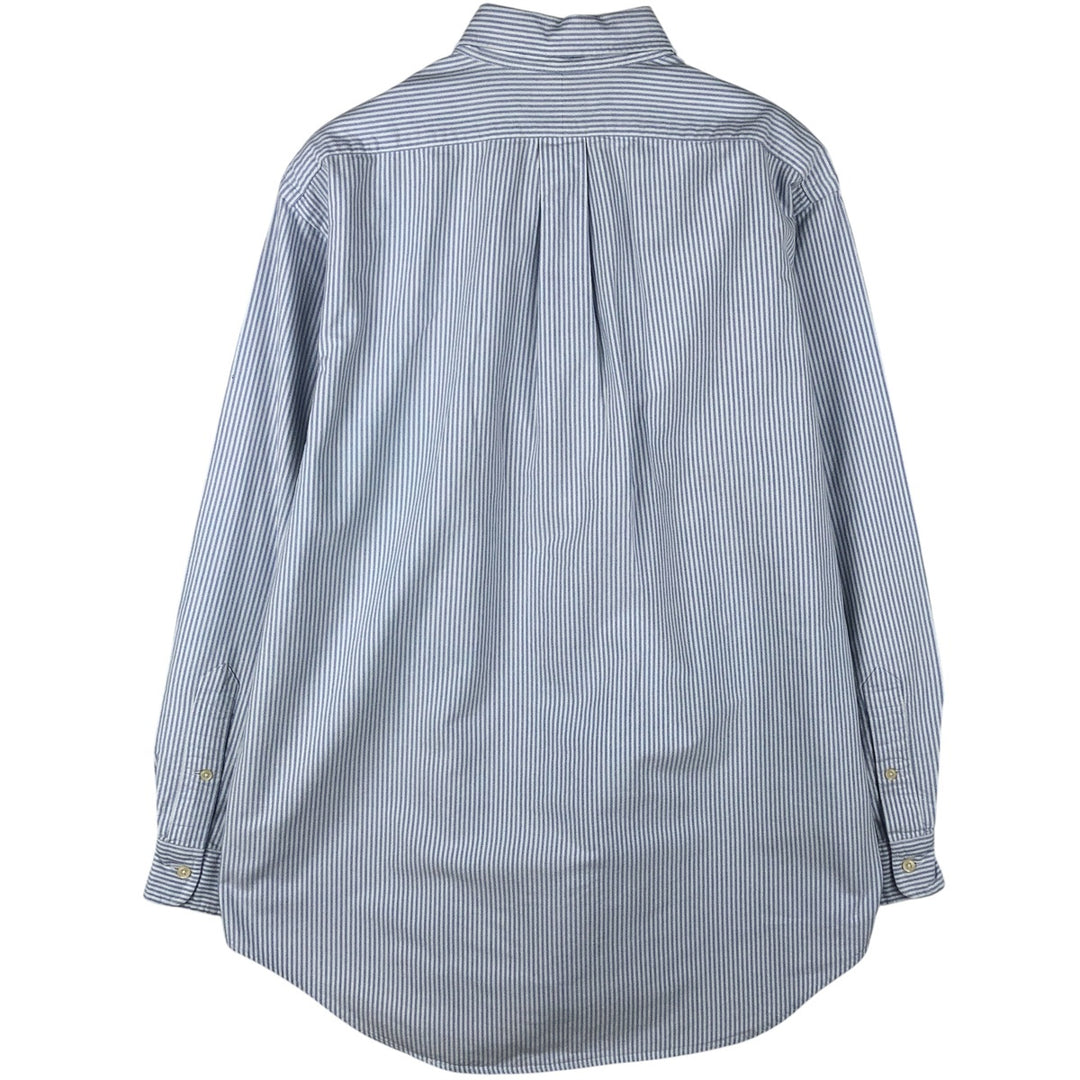 Ralph Lauren YARMOUTH Long Sleeve Button-Down Striped Shirt, Men's Size L cotton white type Vintage Second Hand