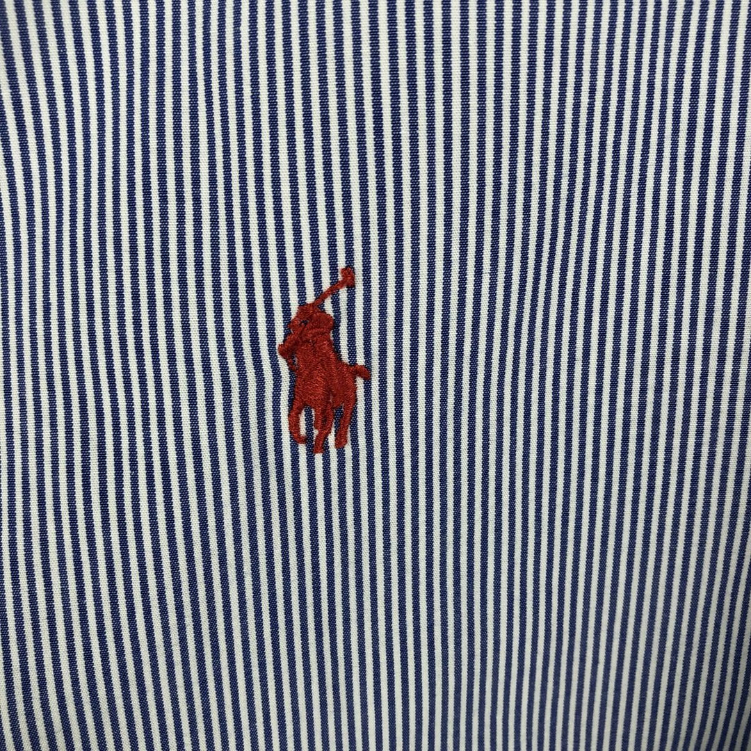 Ralph Lauren YARMOUTH Long Sleeve Button-Down Striped Shirt, Men's XL cotton white type Vintage Second Hand