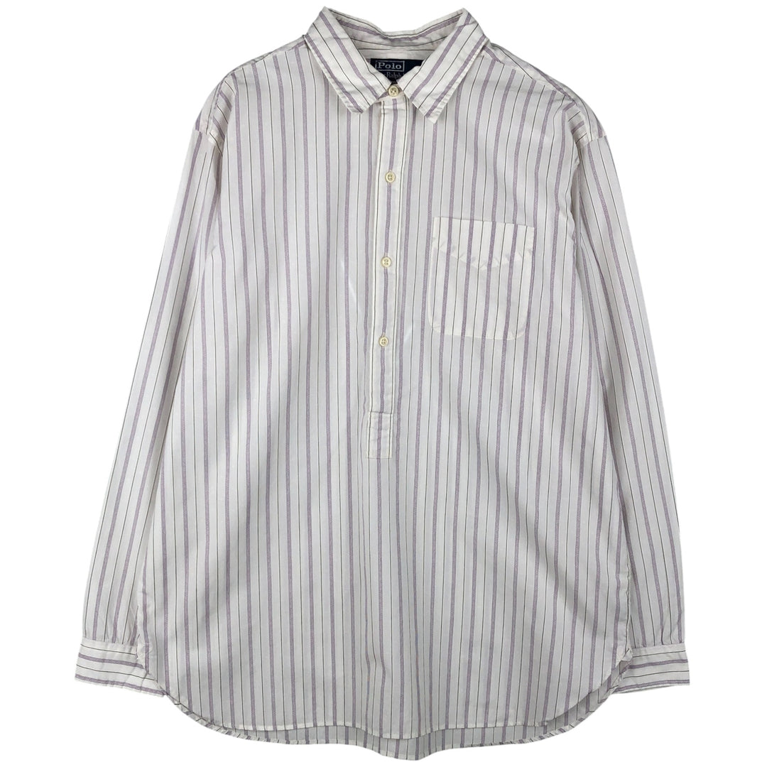 Ralph Lauren POLO by Ralph Lauren EASLEY PULLOVER Multi-Stripe Pullover Long Sleeve Cotton Striped Shirt cotton white type Vintage Second Hand