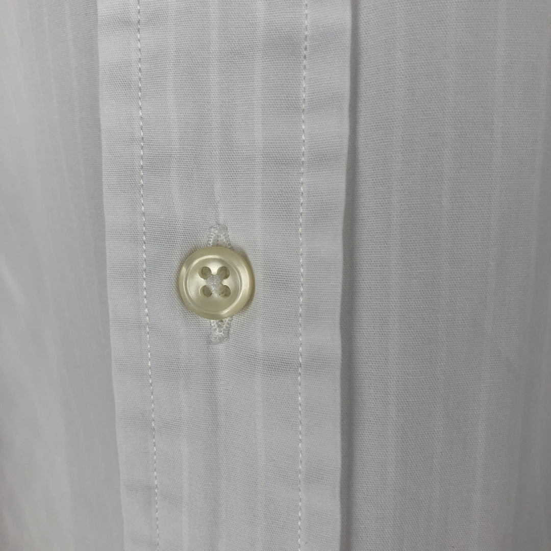 Ralph Lauren YARMOUTH Long Sleeve Button-Down Striped Shirt, Men's Size L cotton white type Vintage Second Hand