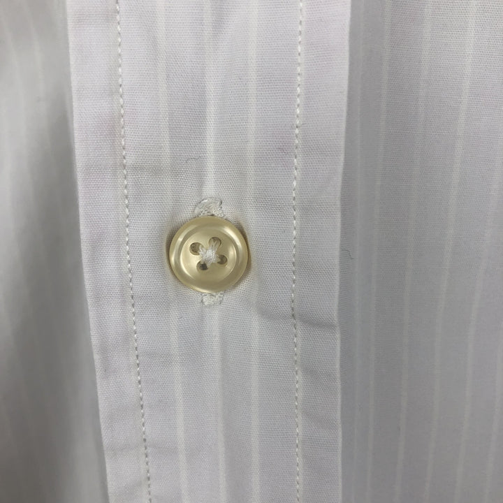 Ralph Lauren YARMOUTH Long Sleeve Button-Down Striped Shirt, Men's Size L cotton white type Vintage Second Hand