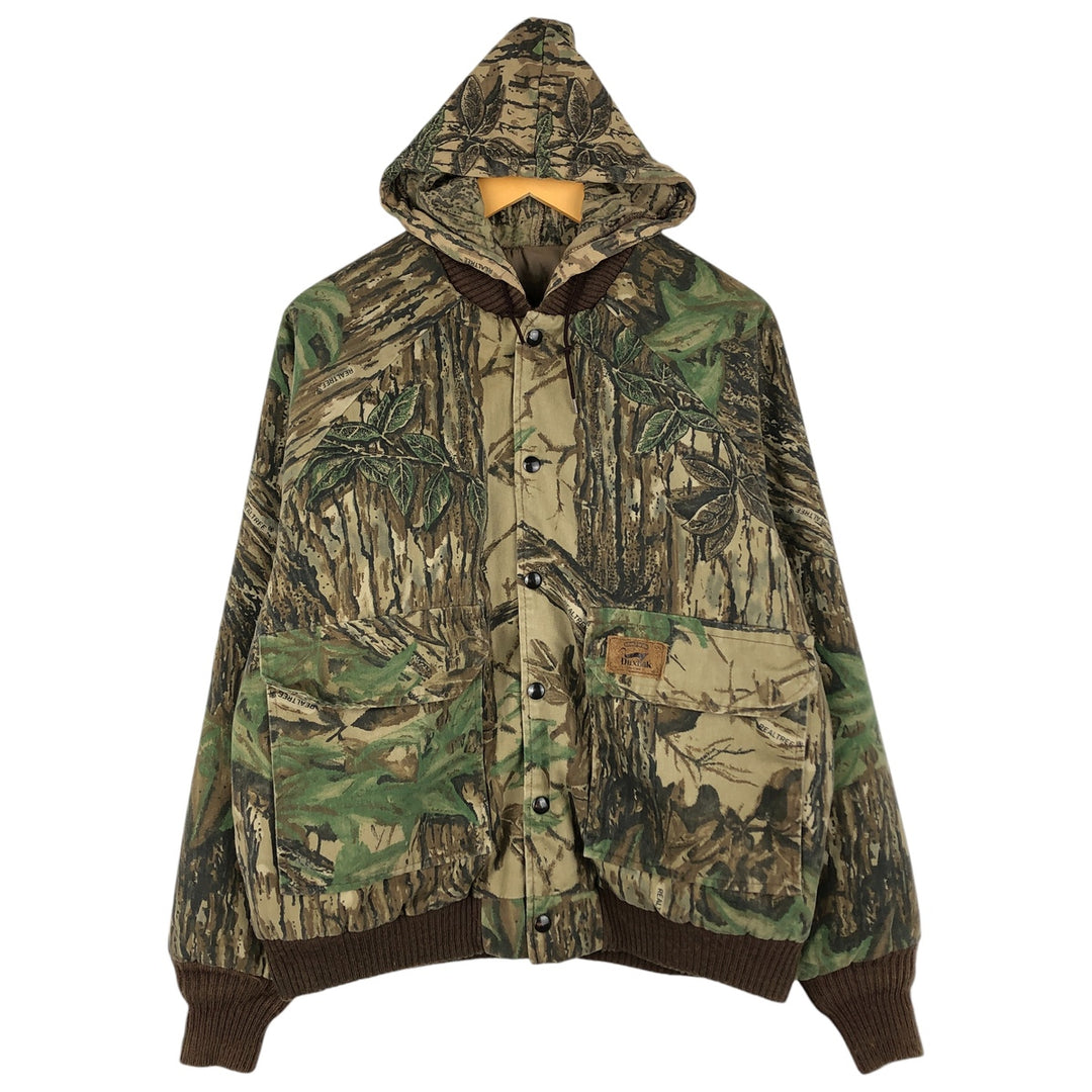 Special Price: Duxbak Camouflage Pattern Realtree Camo Padded Parka Puffer Jacket, Men's Size XL, Vintage unclear Khaki type Vintage Second Hand