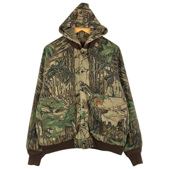 Special Price: Duxbak Camouflage Pattern Realtree Camo Padded Parka Puffer Jacket, Men's Size XL, Vintage unclear Khaki type Vintage Second Hand