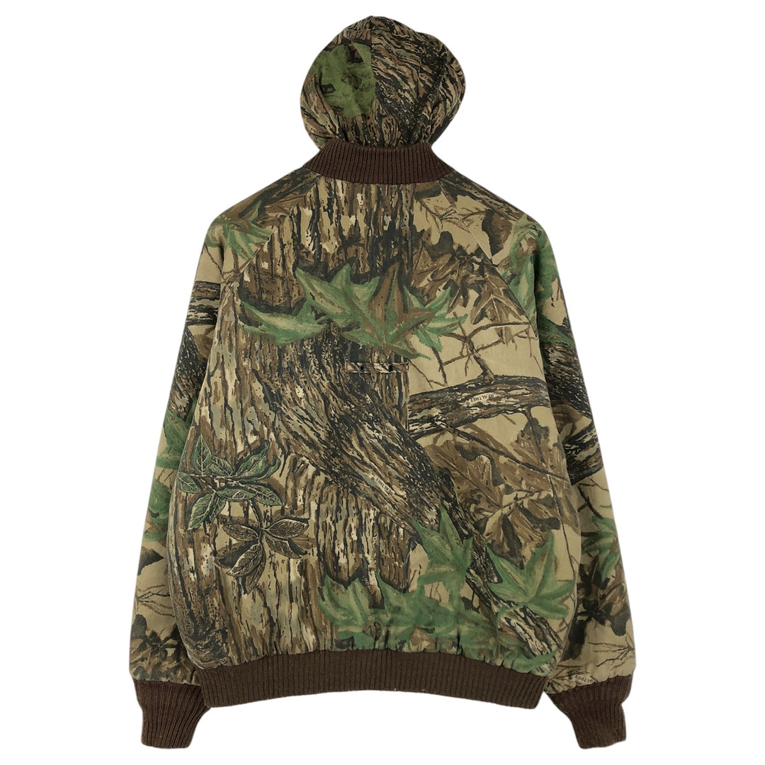 Special Price: Duxbak Camouflage Pattern Realtree Camo Padded Parka Puffer Jacket, Men's Size XL, Vintage unclear Khaki type Vintage Second Hand