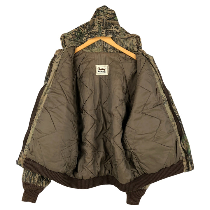 Special Price: Duxbak Camouflage Pattern Realtree Camo Padded Parka Puffer Jacket, Men's Size XL, Vintage unclear Khaki type Vintage Second Hand