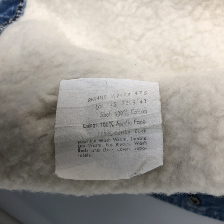 Weather Jack Sportswear Denim Boa Vest, Made in USA, Men's Size M cotton Blue type light blue Vintage Second Hand