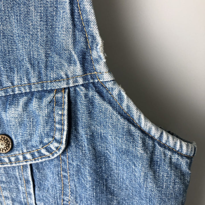 Weather Jack Sportswear Denim Boa Vest, Made in USA, Men's Size M cotton Blue type light blue Vintage Second Hand
