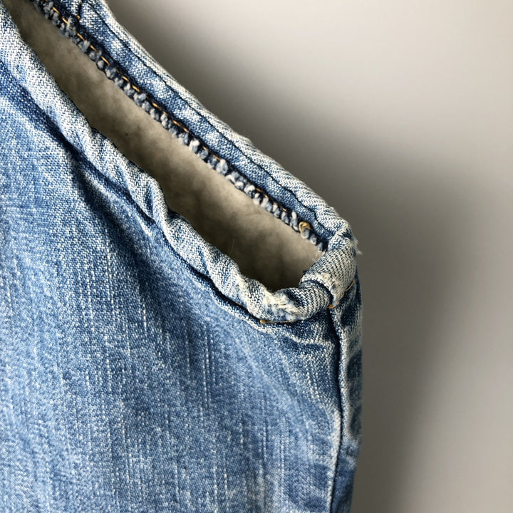 Weather Jack Sportswear Denim Boa Vest, Made in USA, Men's Size M cotton Blue type light blue Vintage Second Hand
