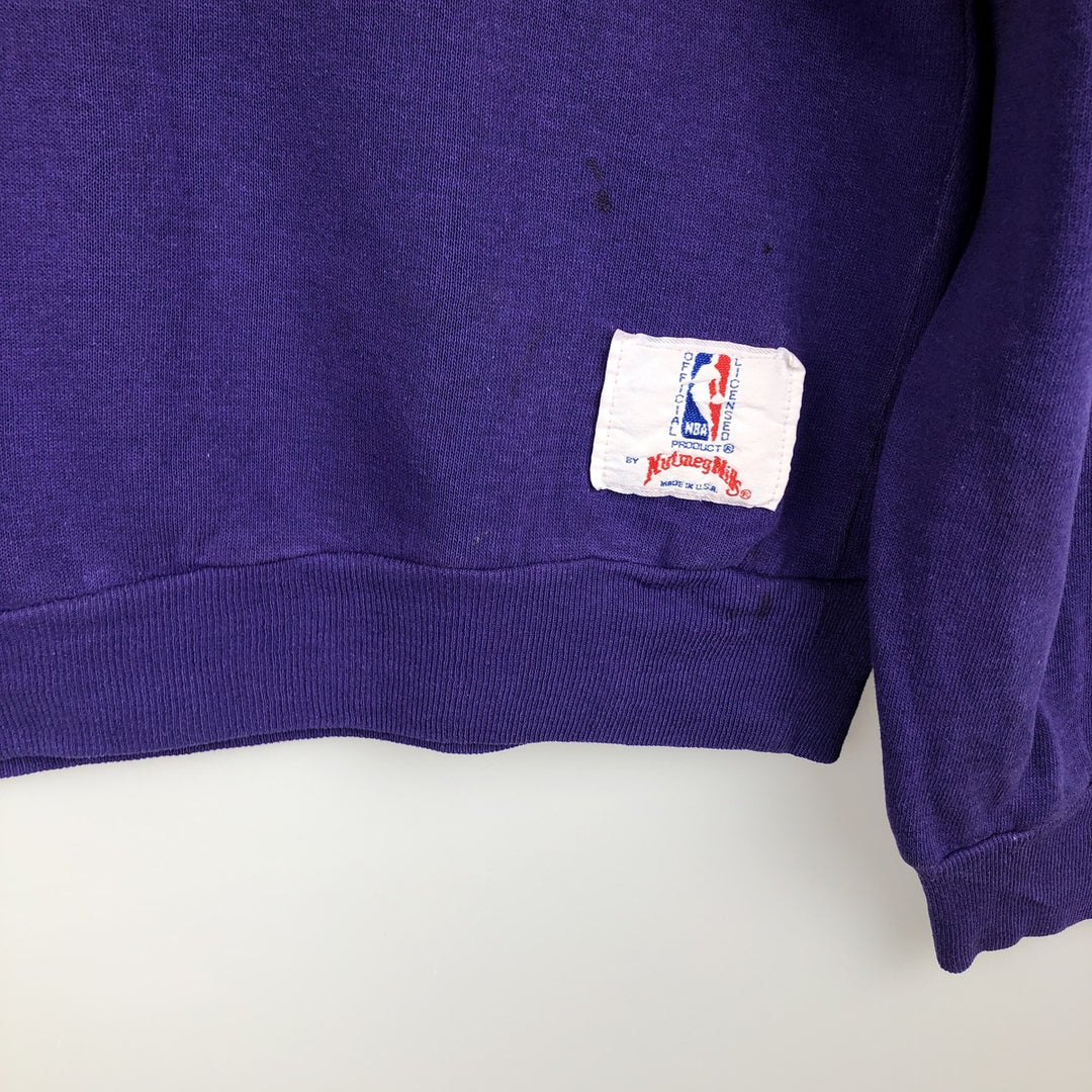 Nutmeg NBA Los Angeles Lakers Sweatshirt, Made in USA, Men's Size XL unclear purple type Vintage Second Hand