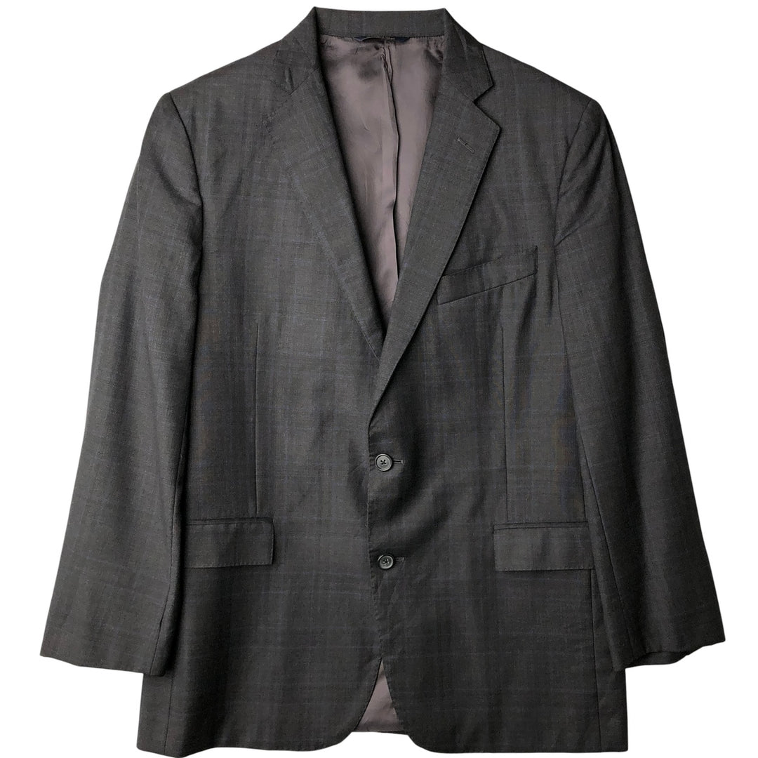 Brooks Brothers 1818 REGENT Check Pattern Wool Tailored Jacket, Made in USA, Men's Size Medium wool Charcoal Vintage Second Hand
