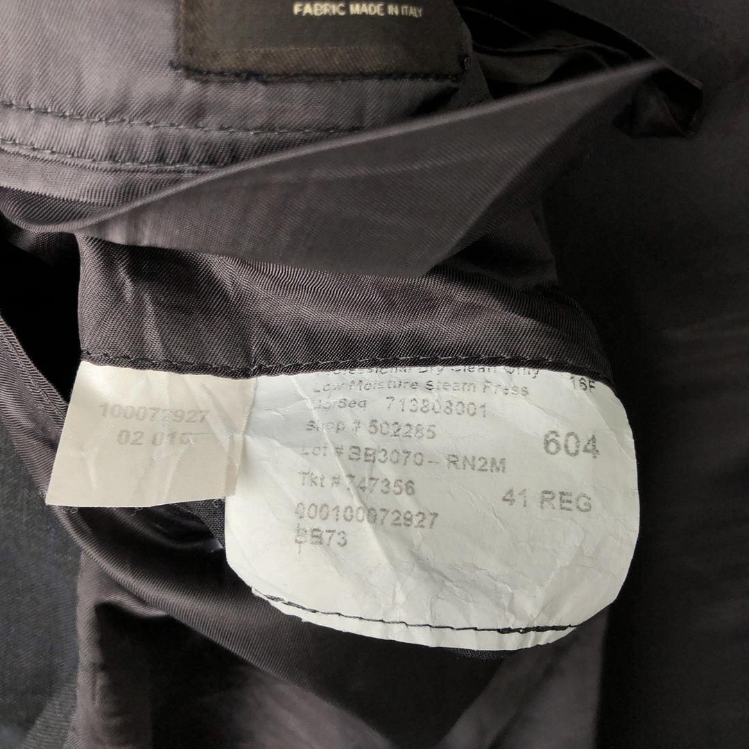 Brooks Brothers 1818 REGENT Check Pattern Wool Tailored Jacket, Made in USA, Men's Size Medium wool Charcoal Vintage Second Hand