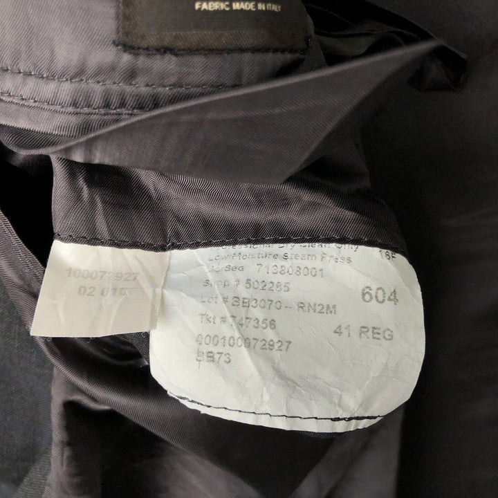 Brooks Brothers 1818 REGENT Check Pattern Wool Tailored Jacket, Made in USA, Men's Size Medium wool Charcoal Vintage Second Hand