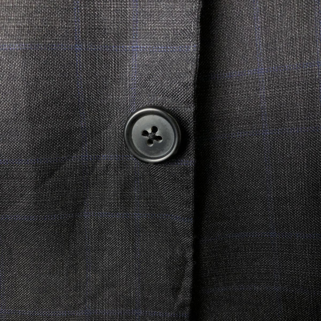 Brooks Brothers 1818 REGENT Check Pattern Wool Tailored Jacket, Made in USA, Men's Size Medium wool Charcoal Vintage Second Hand