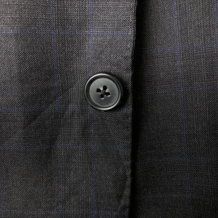Brooks Brothers 1818 REGENT Check Pattern Wool Tailored Jacket, Made in USA, Men's Size Medium wool Charcoal Vintage Second Hand