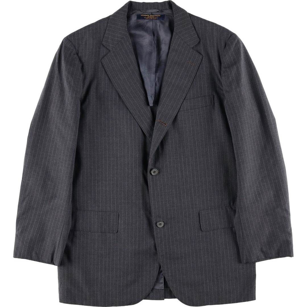 90'S Brooks Brothers MAKERS Stripe Pattern Tailored Jacket, Men's Size Medium, Vintage unclear gray type Vintage Second Hand