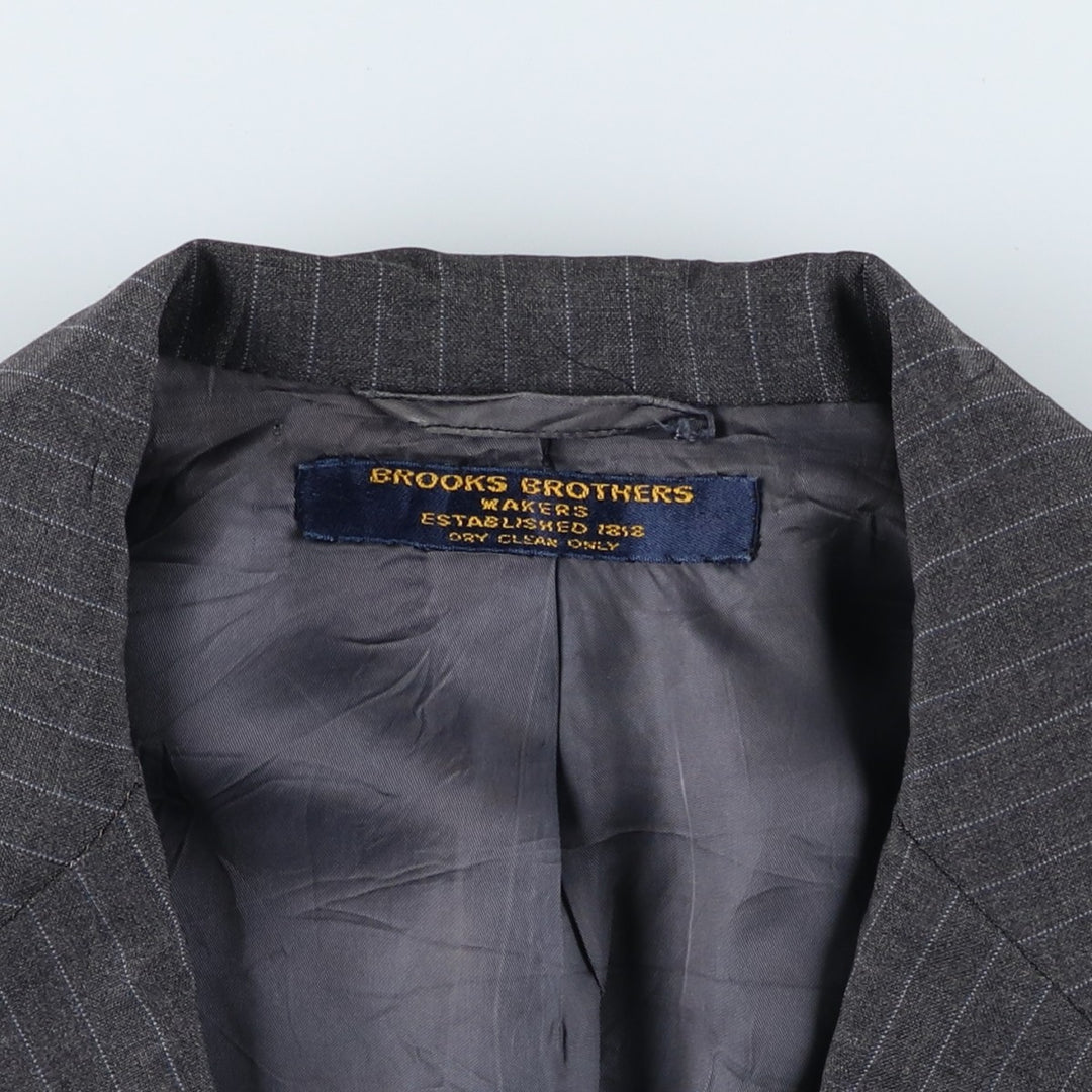 90'S Brooks Brothers MAKERS Stripe Pattern Tailored Jacket, Men's Size Medium, Vintage unclear gray type Vintage Second Hand