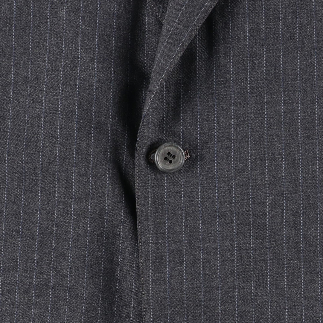 90'S Brooks Brothers MAKERS Stripe Pattern Tailored Jacket, Men's Size Medium, Vintage unclear gray type Vintage Second Hand