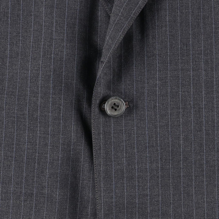 90'S Brooks Brothers MAKERS Stripe Pattern Tailored Jacket, Men's Size Medium, Vintage unclear gray type Vintage Second Hand