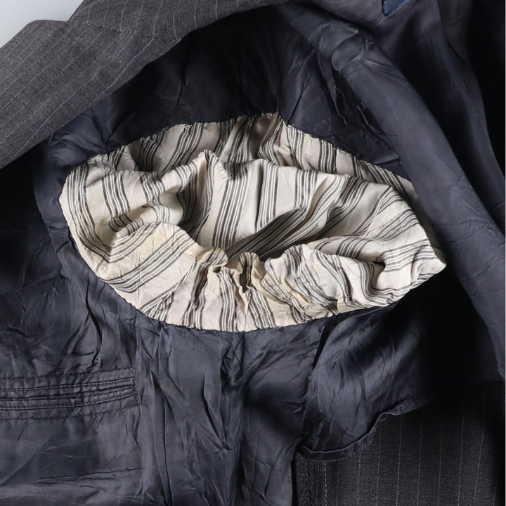 90'S Brooks Brothers MAKERS Stripe Pattern Tailored Jacket, Men's Size Medium, Vintage unclear gray type Vintage Second Hand