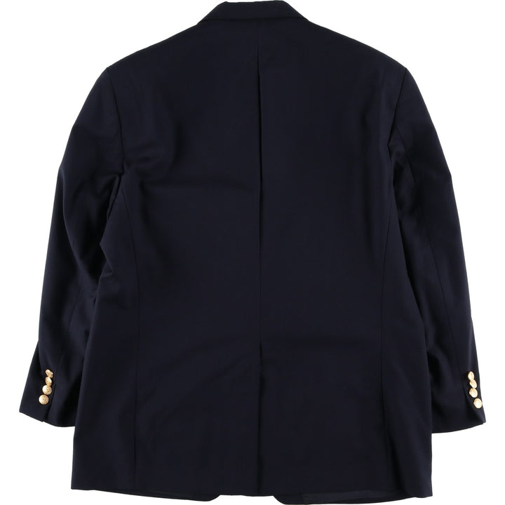 Ralph Lauren LAUREN Navy Blazer, Tailored Jacket, Made in Canada, Men's Size L wool navy blue type Vintage Second Hand
