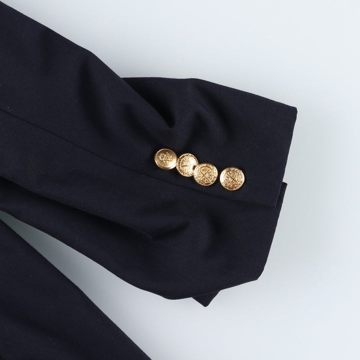 Ralph Lauren LAUREN Navy Blazer, Tailored Jacket, Made in Canada, Men's Size L wool navy blue type Vintage Second Hand