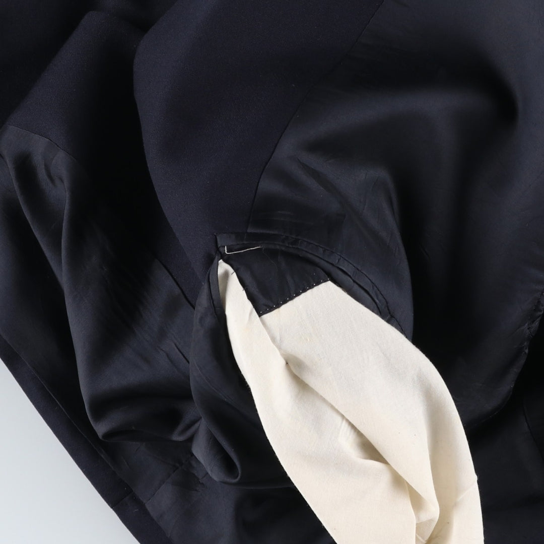 Ralph Lauren LAUREN Navy Blazer, Tailored Jacket, Made in Canada, Men's Size L wool navy blue type Vintage Second Hand