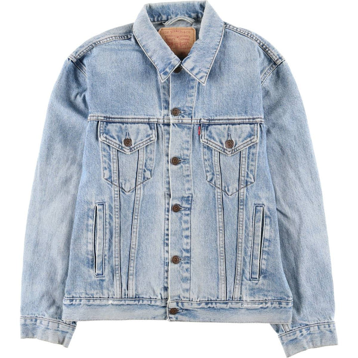 90'S Levi's 70503-0216 Euro Model Denim Jacket, Men's Size Medium, Vintage cotton Blue type light blue Vintage Second Hand