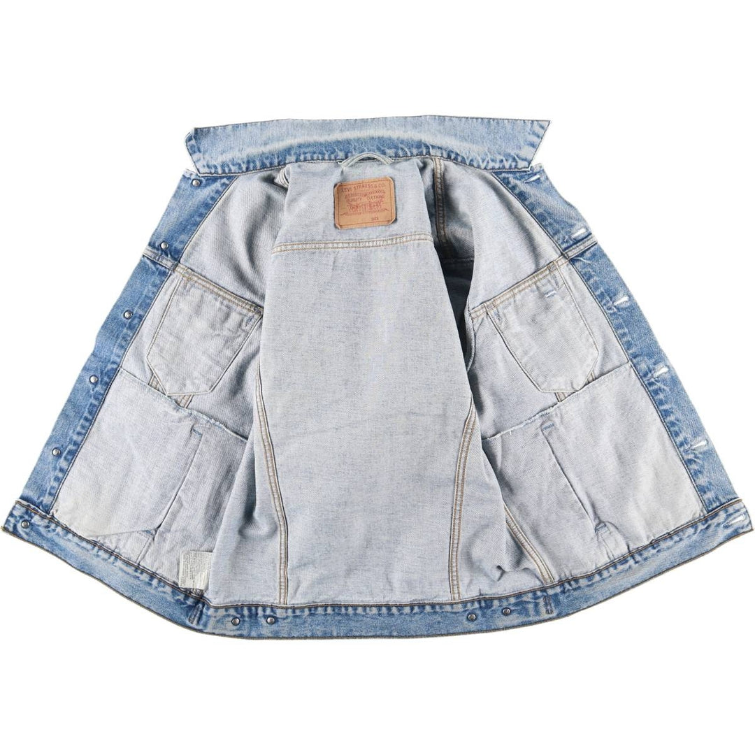 90'S Levi's 70503-0216 Euro Model Denim Jacket, Men's Size Medium, Vintage cotton Blue type light blue Vintage Second Hand