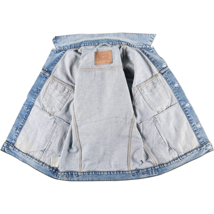 90'S Levi's 70503-0216 Euro Model Denim Jacket, Men's Size Medium, Vintage cotton Blue type light blue Vintage Second Hand