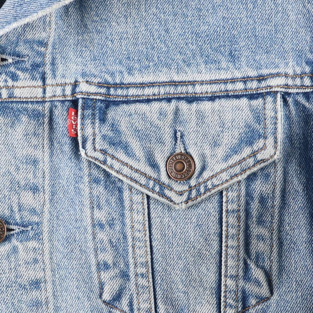 90'S Levi's 70503-0216 Euro Model Denim Jacket, Men's Size Medium, Vintage cotton Blue type light blue Vintage Second Hand