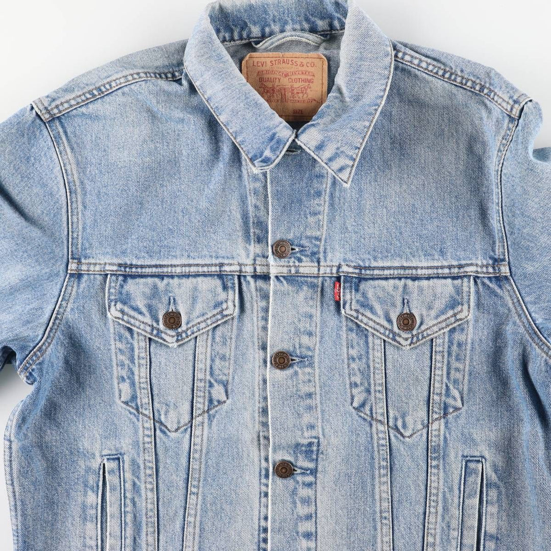 90'S Levi's 70503-0216 Euro Model Denim Jacket, Men's Size Medium, Vintage cotton Blue type light blue Vintage Second Hand